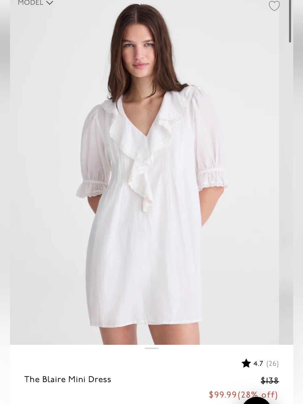 Madewell The Blaire Mini Dress
